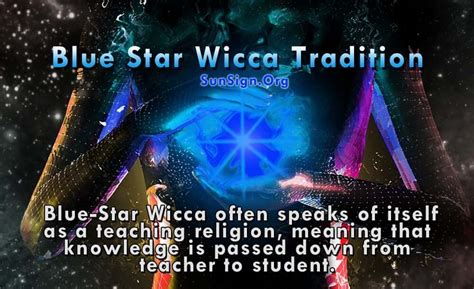 Wiccan tradition with a blue star